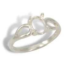 Oval Cabochon Split Shank Ring Mounting