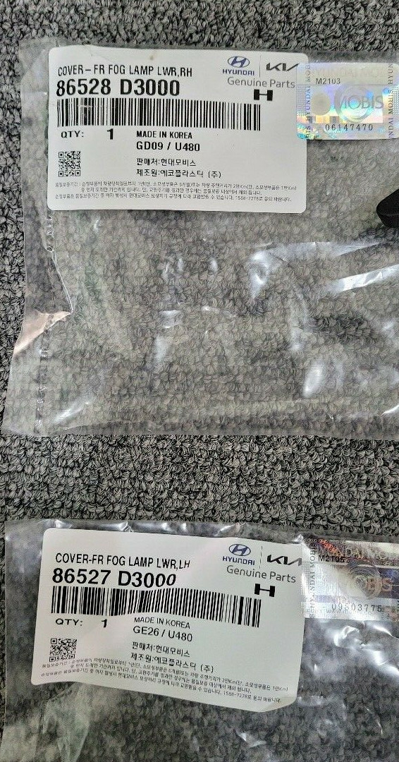 OEM 86527/86528-D3000 Bumper Lower Cover Fog Lamp LH/RH 2P for