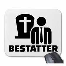 MOUSEPAD MAUSPAD BESTATTER - TOTENGRÄBER - LEICHENWAGEN - FRIEDHOF - BESTATTUNG