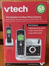 VTech CS5121-2 5.8 GHz Single Line Cordless Phone System Answering Device w/ID