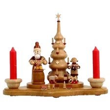 Müller - Candlestick Holder - Santa Giving Out Christmas Presents - Large