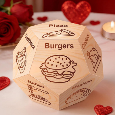 Valentines Day Gifts for Him Her,  Date Night Food Decision Dice, Anniversary Bi