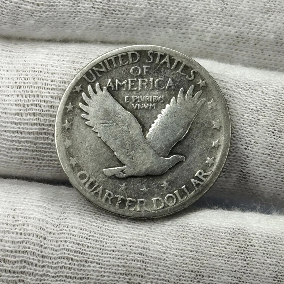 1927-S STANDING LIBERTY QUARTER KEY DATE F DETAILS 25C SILVER COIN - Image 4 of 4