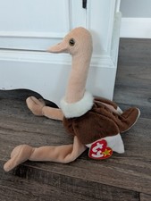 TY Beanie Babies Retired Stretch The Ostrich 1997 With Tags