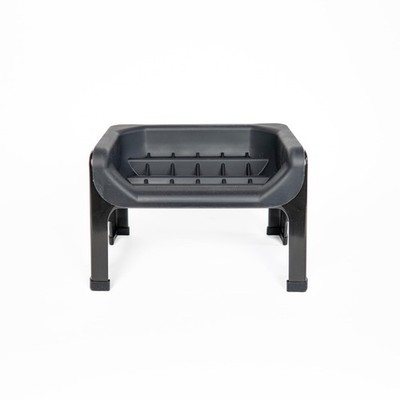Elevated Slow Feeder Dog Bowl Black Prevents Choking Fast Eaters Fluff Trough