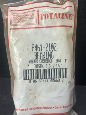 New TOTALINE/CARRIER P461-2102 RUBBER CARTRIDGE BEARING 2-1/2  Outside Dia
