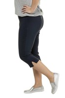 Bengalin-Capri Damen Ulla Popken 62 Marine Hochelastisch Gummibund ÜBergrößEn