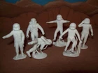 Lot of six original vintage Marx [ Quaker Oats ] Galaxy Command Astronauts ,HTF