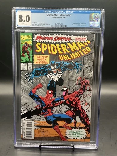 Spider-Man Unlimited #2 (Marvel Comics August 1993) CGC Graded 8.0 White pages
