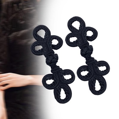 Chinesischer Knoten Frosch Knöpfe 2 Stück Cheongsam Knöpfe Kleiderknöpfe Handarbeit Knöpfe