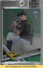 2017 Topps Clearly Authentic Green 82/99 Tyler Glasnow #CAAU-TGL Auto READ fl4