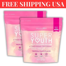 Skinny Fit Super Youth Collagen Peptides SkinnyFit Tropical Punch Flavor 2 Pack