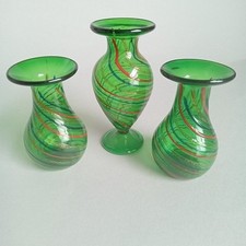 Miniature Hand Blown Glass Vases Set of 3