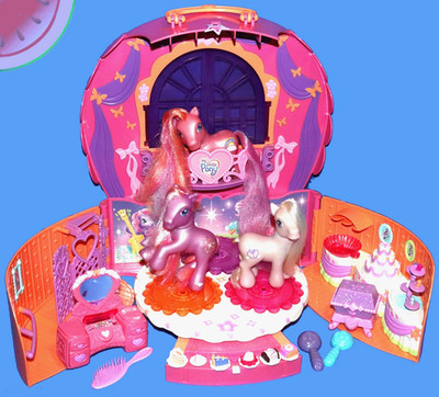 MY LITTLE PONY Playset TWINKLE TWIRL'S DANCE STUDIO with Ponies Accessory Lot G3