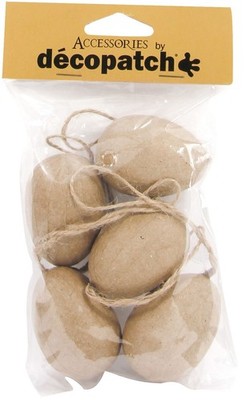 Decopatch Eggs With String 5/Pkg