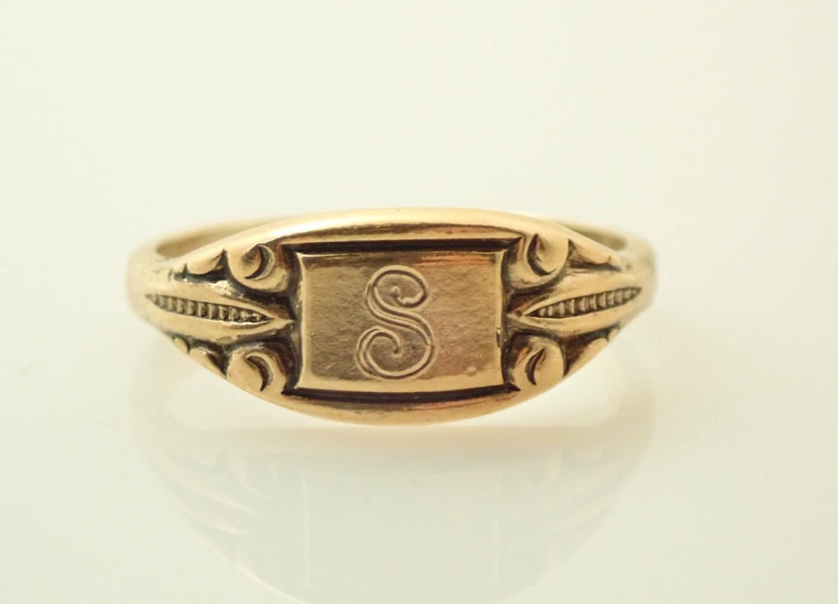 Initial Ring In Retro Fine Rings for sale | eBay