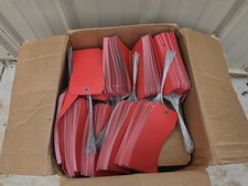 1000 pcs of Size 8 Red Cardstock Blank Hang Tag Tags with Wire 6-1/4"x3-1/8"