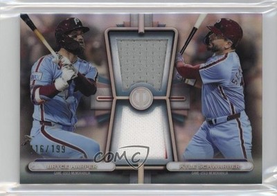 2026 Topps Tribute Dual Relics 116/199 Bryce Harper Kyle Schwarber #DR-HS 0v33