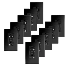 10PACK 20AMP GFCI GFI Safety Outlet Receptacle With LED Indicator/Wall Plates