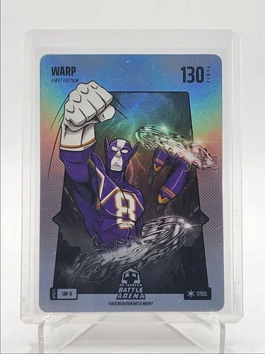LAMAR JACKSON WARP 2025 BO JACKSON BATTLE ARENA STEEL FIRST SILVER FOIL Q5918