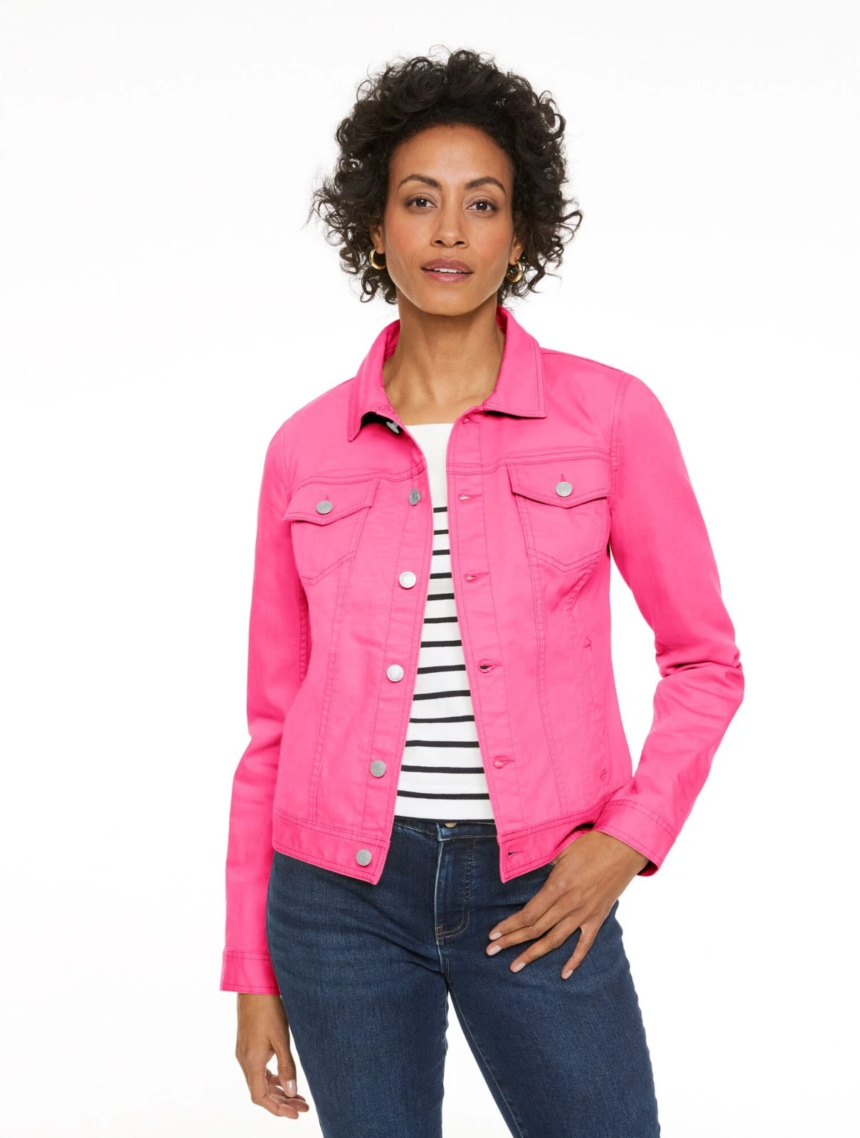 Classic Jean Jacket at Talbots, NWT $129 , color BRIGHT PINK, have all size
Opens in a new window or