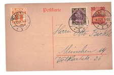 1921 Danzig Postal Card to Munich Germany