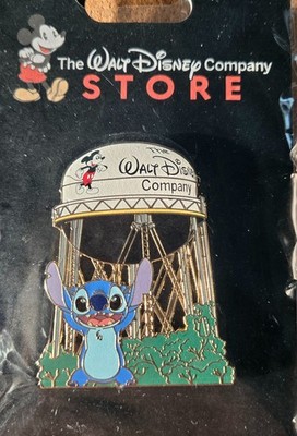 Disney Stitch in Front of the Walt Disney Company Water Tower pin NEW