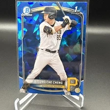 TSUNG-CHE CHENG 2025 BOWMAN CHROME 1ST SAPPHIRE BASEBALL PIRATES