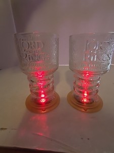 Lord Of The Rings Glass Goblets Set Of 2 Burger King 2001 Vintage
