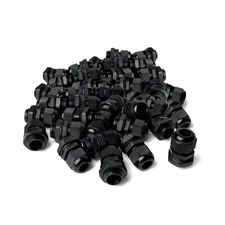 MGI SpeedWare 1/2" NPT Strain Relief Nylon Cord Grip Cable Glands, Black Plas...