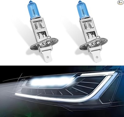 2PCS H1 Halogen Bulb 12V 100W Super Bright Xenon Headlight Bulbs for High Beam L