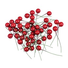 Christmas Red Berries Picks Christmas Tree Decorations, 100pcs Fake Berries D...