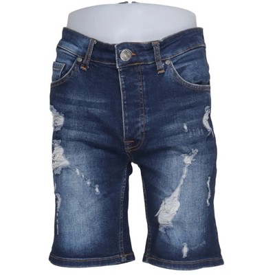 Amaci & Sons, Jeans Shorts, Größe: M/L, Blau, Einfarbig, Denim, Herren #q9m