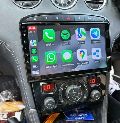 Für Peugeot 308 408 RCZ 2007-2015 Android 15 CarPlay Autoradio GPS Navigation FM - Bild 1 von 4