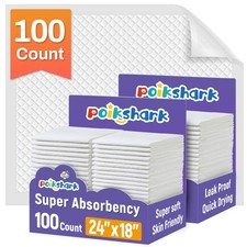 100 Pack Disposable Changing Pads for Baby 24 x 18 Super Absorbency