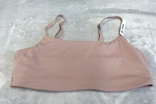 PINK Victoria's Secret XL Brown Relay Square Neck Lined Sport Bra NWT