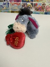 Disney Store Eeyore Plush 4  Christmas Holiday 2001 Winnie the Pooh