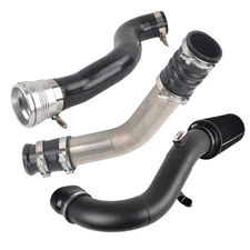 Intercooler Pipe & 4" Cold Air Intake Kit Black for 2017-2019 Ford 6.7L Diesel