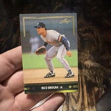 Leaf 1991 Gold Leaf Rookies Rico Brogna BC11 Tigers Baseball Card