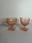 Vintage Anchor Hocking Miss America Pink Depression Glass Creamer and Sugar Set