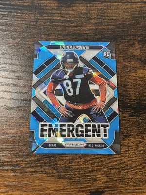 2025 Panini Prizm Luther Burden III Rookie Emergent Blue Ice /99 Bears RC