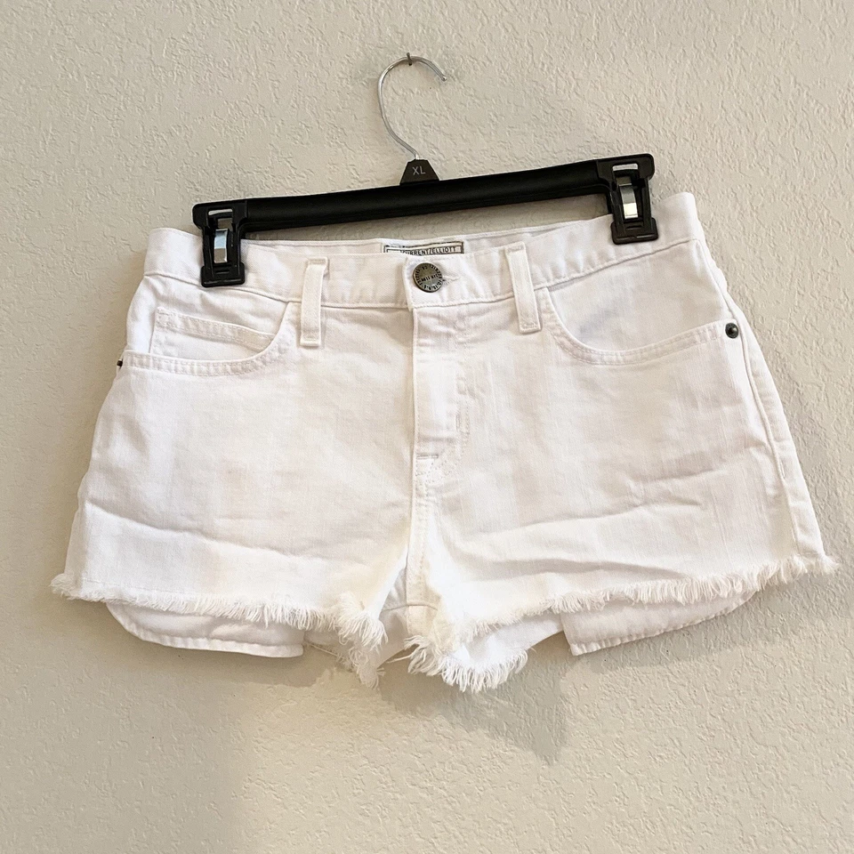 Pantalones cortos de mezclilla Current Elliott White 24 The Boyfriend Sugar Foto 4 de 4