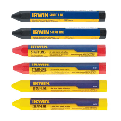 2 X IRWIN STL66406 Strait-Line Wasserfest Farbstift Holz Beton Keramik Metall