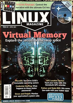 Linux Magazine April 2024 Issue 281 Free DVD Virtual Memory