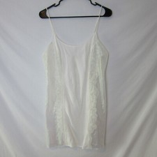 Victoria Secret Collection White Lace Sheer Slip Women's Large Bride Wedding