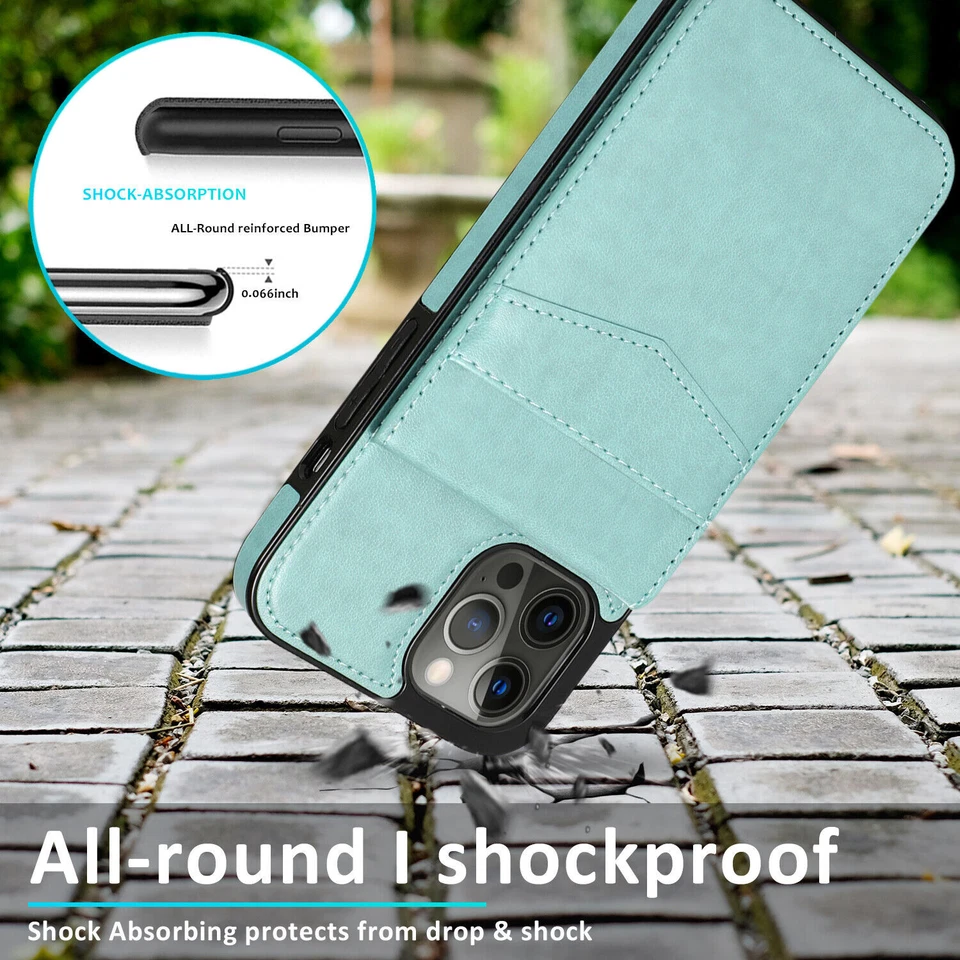 For iPhone 16Pro Max 15 14 13 12 11 Case Wallet ID Card Holder Sots Leather Back - Image 4 of 4