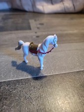 Mini white horse saddle Disney toy
