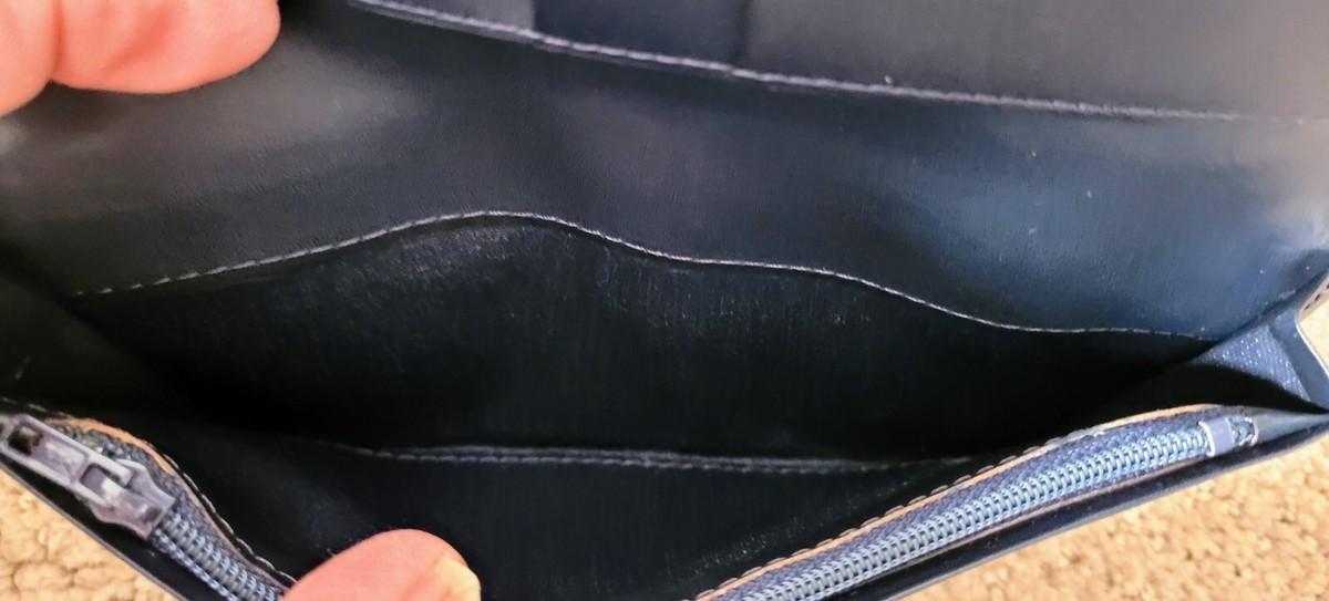 AUTH GIVENCHY VINTAGE BI-FOLD LONG THIN LEATHER WALLET PREOWNED  display picture 1