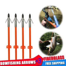 3PCS 32" Fiberglass Bowfishing Arrows Hunting Fishing Arrows with Safety Slide