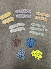Stonemaier Games Scythe/Expeditions Wood Resource Tokens Plus Card Coins
